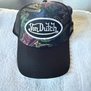 Von Dutch Multicolor Logo Trucker Hat